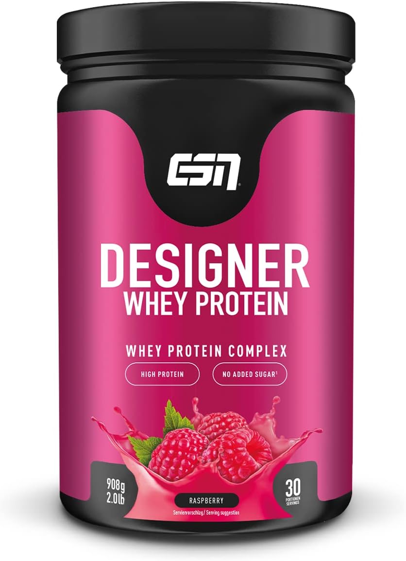 ESN Designer Whey Protein Pulver, Raspberry, 908g Dose : Amazon.de: Drogerie & Körperpflege